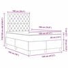 vidaXL Lit &agrave; ressorts avec matelas Gris fonc&eacute; 120 x 190 cm tissu