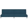vidaXL Canap&eacute;-lit &agrave; 2 places Bleu Velours