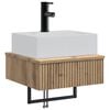 vidaXL Basin de lavage mural Ch&ecirc;ne artisanal 40 x 41 x 39 cm