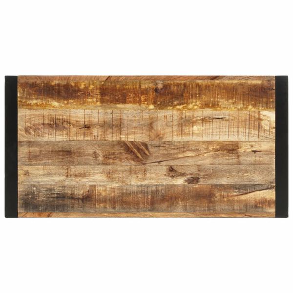 vidaXL Table de bar 110x55x110 cm bois de manguier massif brut