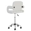 vidaXL Chaise pivotante de salle &agrave; manger Blanc Similicuir