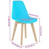 vidaXL Chaises &agrave; manger lot de 6 bleu plastique