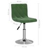vidaXL Chaise pivotante de salle &agrave; manger Vert fonc&eacute; Velours