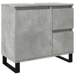 vidaXL Armoire de lavabo de salle de bain gris b&eacute;ton 65x33x60 cm