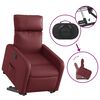 vidaXL Fauteuil inclinable électrique rouge bordeaux similicuir