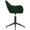 vidaXL Chaises pivotantes &agrave; manger lot de 2 vert fonc&eacute; velours
