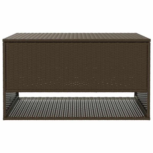 vidaXL Coffre &agrave; coussins d'ext&eacute;rieur marron 100x55x55,5 cm polyrotin