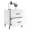 vidaXL Tables de chevet 2 pcs blanc brillant 40x35x47,5 cm