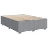 vidaXL Sommier &agrave; lattes de lit avec matelas Gris clair 140x190cm Tissu