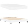 vidaXL Cadre de lit avec matelas Blanc pur 140 x 190 cm tissu