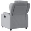 vidaXL Fauteuil inclinable &eacute;lectrique Gris clair Tissu