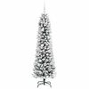vidaXL Sapin de No&euml;l artificiel Blanc 180 cm PVC, m&eacute;tal et plastique
