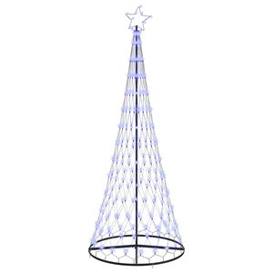 vidaXL Arbre de No&euml;l LED Bleu 250 cm M&eacute;tal