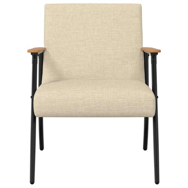 vidaXL fauteuil Crème 59 x 75 x 78 cm tissu