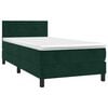 vidaXL Sommier &agrave; lattes de lit et matelas Vert fonc&eacute; 80x200 cm Velours
