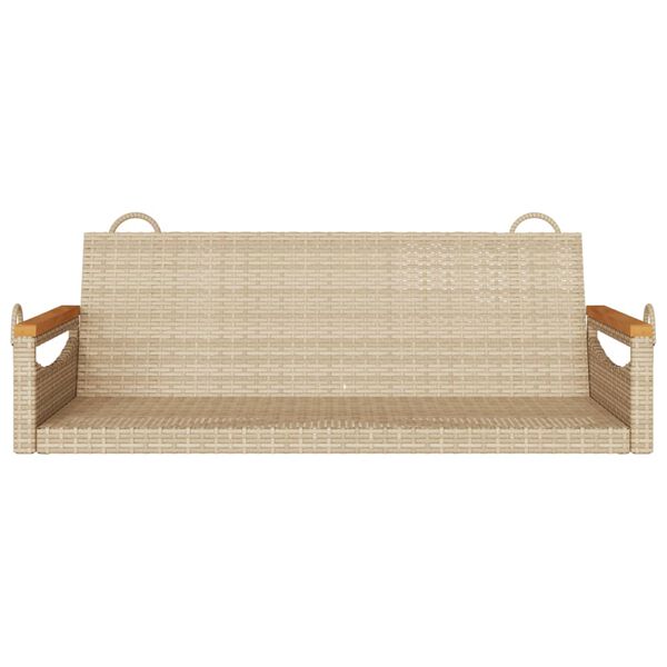 vidaXL Balancelle beige 109x62x40 cm r&eacute;sine tress&eacute;e