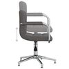 vidaXL Chaise pivotante de bureau Gris foncé Tissu