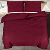 vidaXL Ensemble de housse de couette Bordeaux 220x240 cm Microfibre