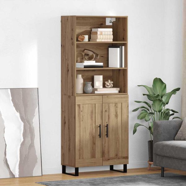 vidaXL Haut Armoire Ch&ecirc;ne artisanal 69,5 x 34 x 180 cm