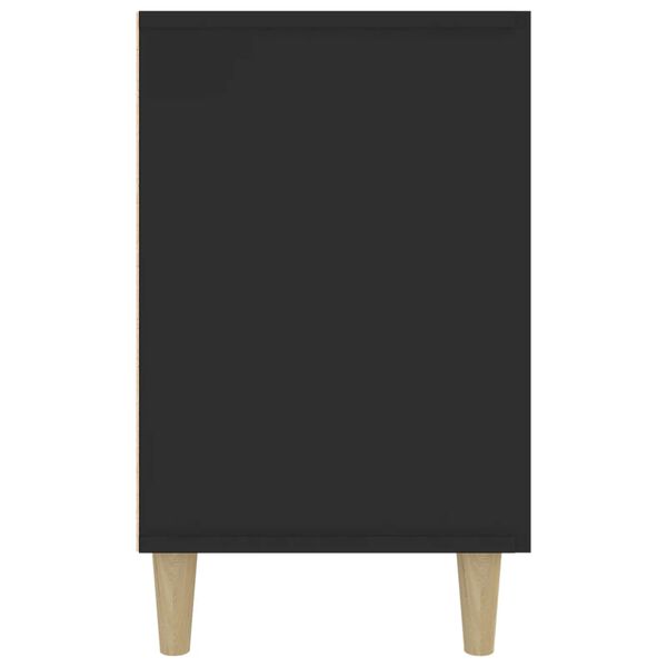 vidaXL Buffet noir 100x36x60 cm bois d'ingénierie