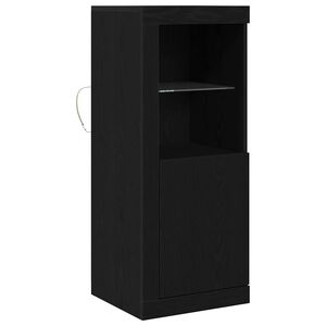 vidaXL Buffet LED Noir 41 x 37 x 100 cm Bois d'ing&eacute;nierie