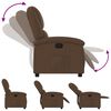 vidaXL Fauteuil inclinable Marron Tissu