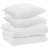 vidaXL Duvet d'hiver avec oreiller 3 pi&egrave;ces Blanc Microfibre