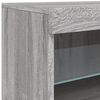 vidaXL Buffet avec lumières LED sonoma gris 60x37x67 cm