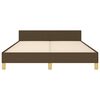 vidaXL Cadre de lit sans matelas marron fonc&eacute; 140x200 cm tissu