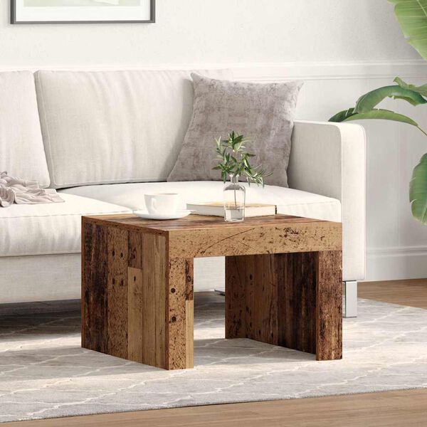 vidaXL Table basse Bois ancien 50 x 50 x 35 cm Bois d'ing&eacute;nierie