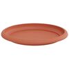 vidaXL Plateau &agrave; fleurs rond 24 pcs Rouge brique &Oslash; 14 x 2 cm Plastique