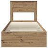 vidaXL Cadre de lit Ch&ecirc;ne artisanal 90 x 190 cm Bois d'ing&eacute;nierie