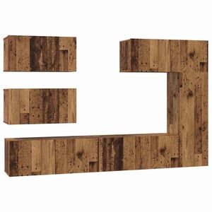 vidaXL TV Cabinet Set 6 pc 30,5 x 30 x 90 cm Bois Ancien