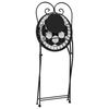 vidaXL Chaises de bistro pliables lot de 2 noir et blanc céramique