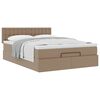 vidaXL Cadre de lit ottoman et matelas cappuccino 140x200cm similicuir
