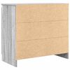 vidaXL Buffet avec tiroir sonoma gris 71x35x65 cm bois d'ingénierie