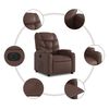 vidaXL Fauteuil inclinable &eacute;lectrique marron similicuir