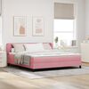 vidaXL Lit &agrave; ressorts avec matelas Rose 180 x 200 cm Velours