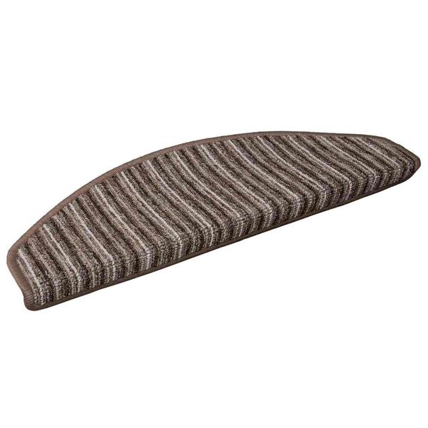 vidaXL Tapis d'escalier auto-adh&eacute;sifs 15 pcs Marron 65 x 21 x 4 cm