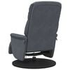 vidaXL Fauteuil inclinable de massage repose-pied gris foncé velours