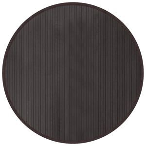 vidaXL Tapis rond marron fonc&eacute; 100 cm bambou
