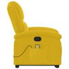 vidaXL Fauteuil de massage inclinable Jaune Velours