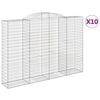 vidaXL Paniers &agrave; gabions arqu&eacute;s 10 pcs 300x50x200/220 cm Fer galvanis&eacute;