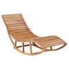 vidaXL Chaise longue &agrave; bascule Bois de teck solide