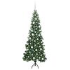 vidaXL Arbre de No&euml;l artificiel d'angle Vert 180 cm PVC et m&eacute;tal