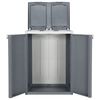 vidaXL Poubelle avec 2 portes gris 65x45x88 cm PP