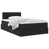 vidaXL Lit de Rangement avec matelas Noir 120 x 200 cm Velours