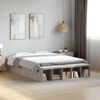 vidaXL Cadre de lit sans matelas gris b&eacute;ton 140x190 cm