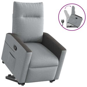 vidaXL Fauteuil inclinable Gris clair Tissu