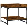 vidaXL Table basse ch&ecirc;ne fum&eacute; 49,5x49,5x45 cm bois d'ing&eacute;nierie